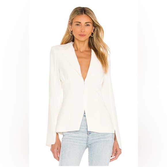 Amanda Uprichard Dovima Blazer in Ivory - Picture 2 of 16